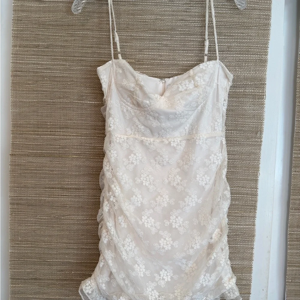 Princess Polly Cream Floral Mini Dress - Picture 4 of 10